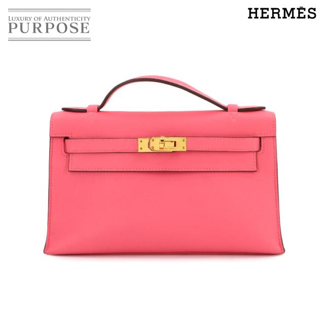 新品同様 エルメス バッグ ポシェットケリー ハンド バッグ スイフト ローズアザレ X刻印 レディース 90277572 【中古】ブランド