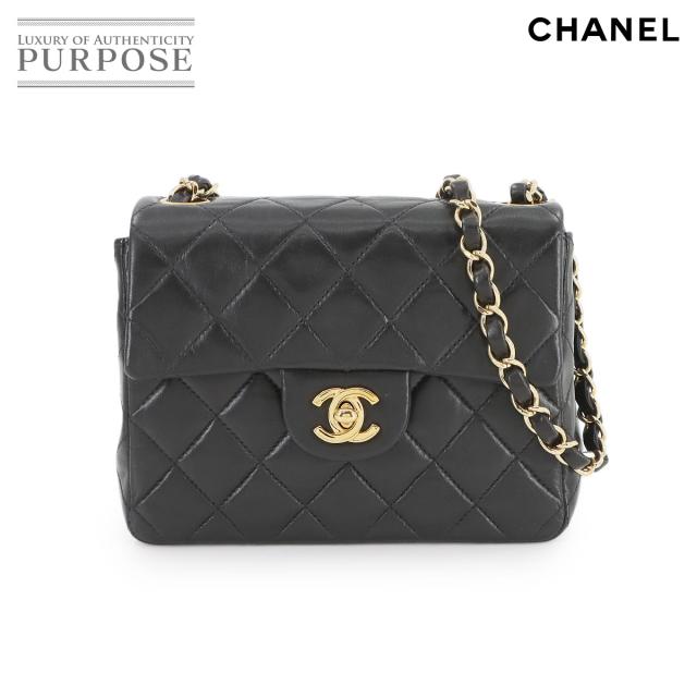 美品 シャネル バッグ ミニ マトラッセ チェーン ショルダー バッグ レザー ブラック A01115 レディース 90278717 【中古】ブランド