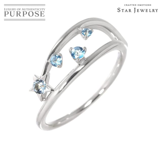 スタージュエリー Star Jewelry 6号 リング ブルートパーズ K10 WG 416 