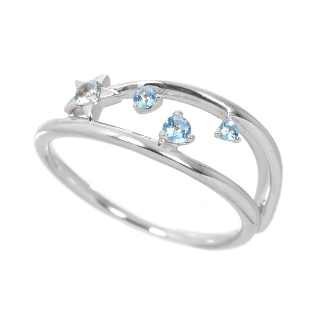 スタージュエリー Star Jewelry 6号 リング ブルートパーズ K10