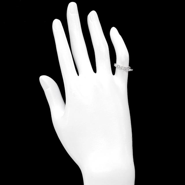 ティファニー　ハーフサークル　チャネルセッティング　Pt950 リング　約9号弱 ティファニー TIFFANY&Co. ハーフサークル チャネル セッティング
