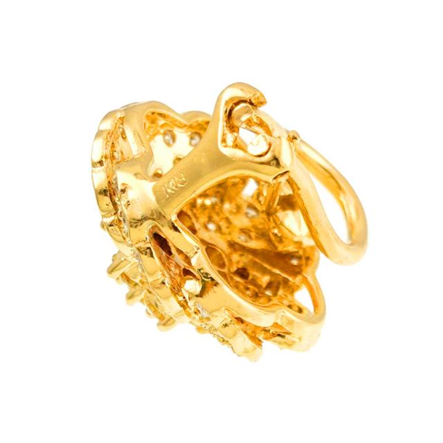 ダイヤ ピアス K18 YG イエローゴールド 750 Earrings Pierced