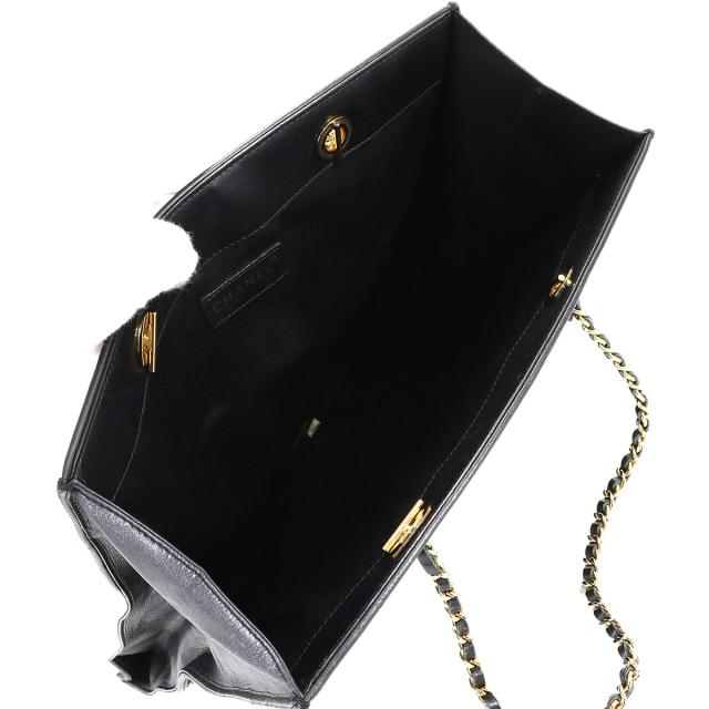 シャネル CHANEL COCOプリント チェーン トート バッグ キャンバス