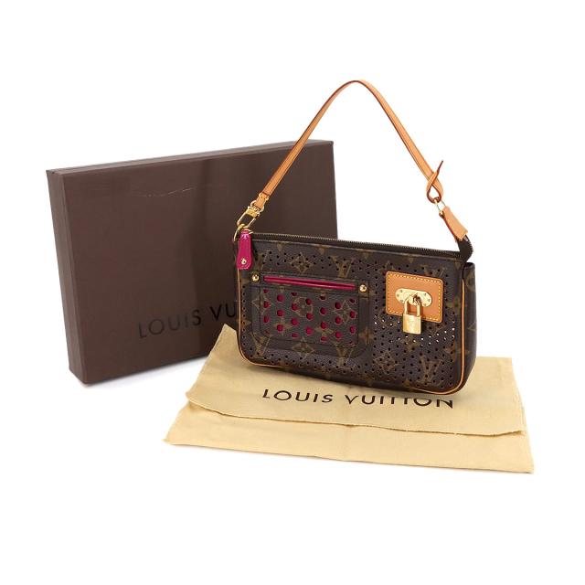 新品同様 ルイ ヴィトン バッグ モノグラム ペルフォ ポシェット アクセソワール ハンド バッグ レディース 90282765 【中古】ブランド 新品同様 ルイ ヴィトン バッグ モノグラム ペルフォ ポシェット