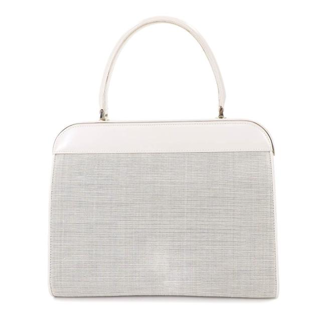 COMTESSE ホースヘア シルバーハンドバッグ