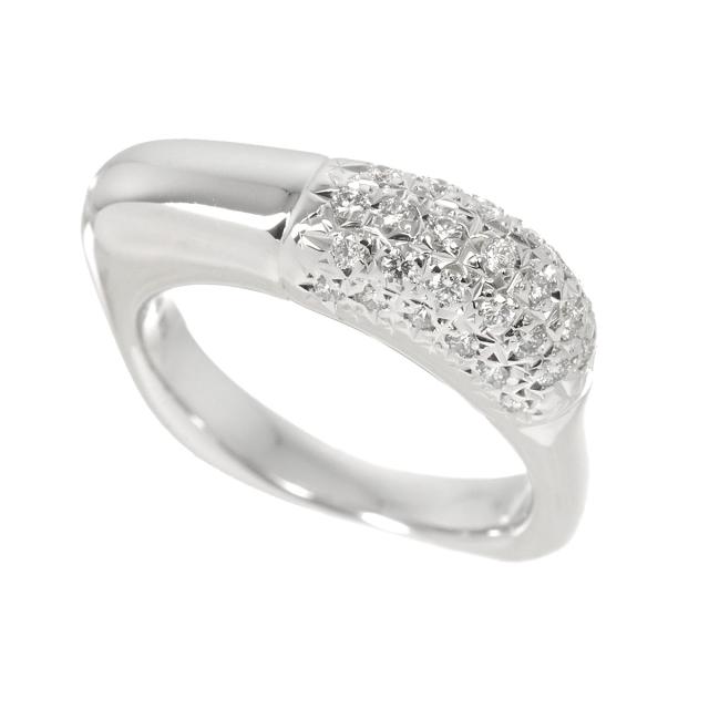 タサキ TASAKI 14号 リング ダイヤ 0.32ct K18 WG ホワイトゴールド 