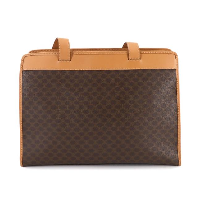 セリーヌ バッグ マカダム トート バッグ PVC レザー ブラウン