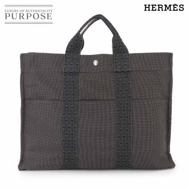 HERMES エルメス エールライン　MM トートバッグ グレー系 エールライン HERMES トートバッグMM グレー 廃番 中古品 程度AB