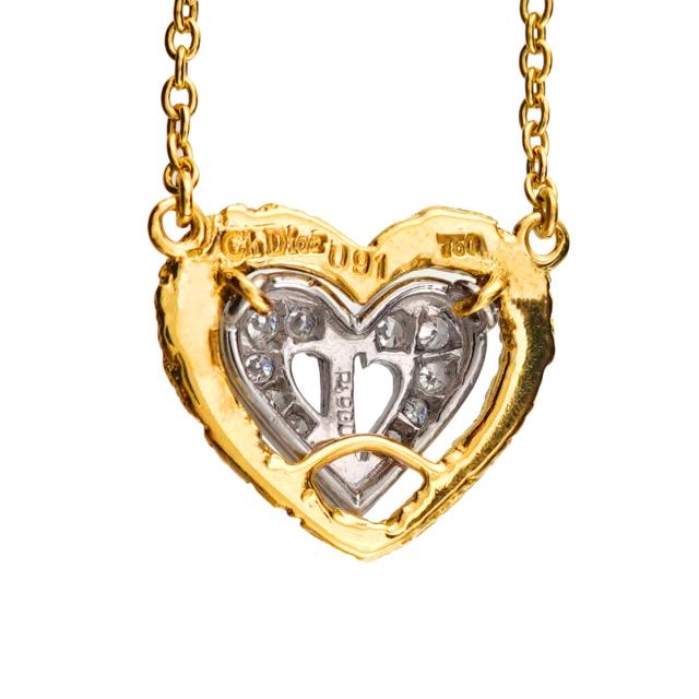 クリスチャン ディオール Christian Dior ハート ダイヤ ネックレス