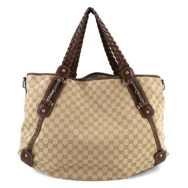 美品 グッチ バッグ ホースビット 2way トート バッグ GG