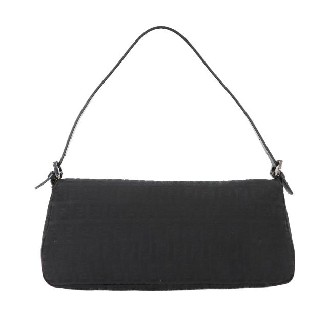 美品 FENDI マンマバケットズッキーノショルダーバッグ ネイビー/グレー FENDI ズッキーノ マンマバケット ワンショルダー FFロゴ ネイビー