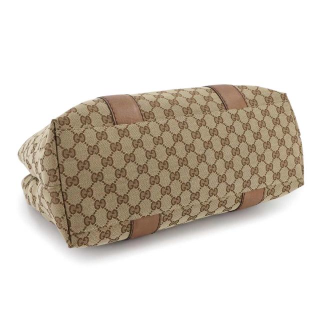 グッチ バッグ GGキャンバス トート バッグ レザー ベージュ 232947 シルバー 金具 レディース 90285030 【中古】ブランド
