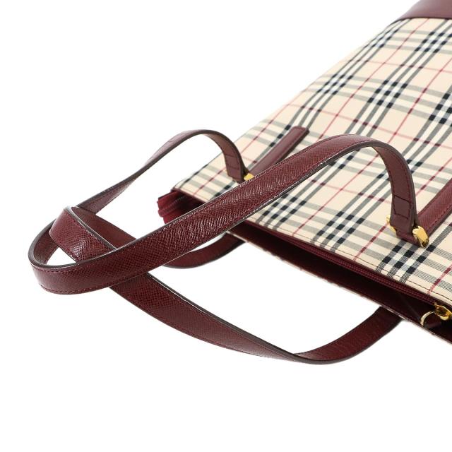 BURBERRY ノバチェック ハンドバッグ キャンバス レディース 未使用