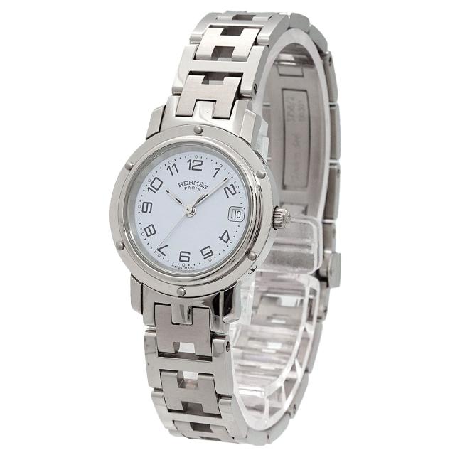 エルメス HERMES クリッパー CL4.210 ホワイト レディース 腕時計