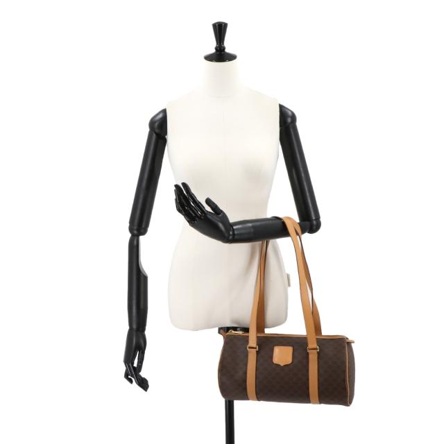 新品同様 セリーヌ バッグ マカダム ボストン ハンド バッグ PVC レザー ブラウン ヴィンテージ レディース 90286110 【中古】ブランド 新品同様 セリーヌ バッグ マカダム ボストン ハンド バッグ PVC