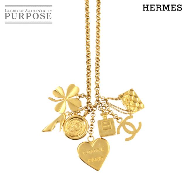 シャネル ネックレス アイコンチャーム ロング ネックレス ゴールド