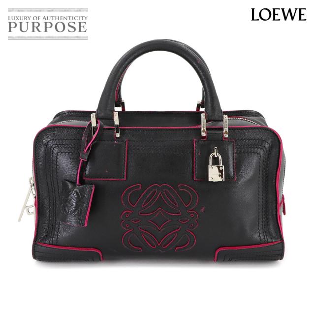 新品同様 ロエベ バッグ アマソナ 28 ハンド バッグ レザー ブラック ピンク 311.58.001 レディース 90287612 【中古】ブランド