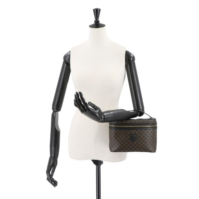 セリーヌ バッグ マカダム柄 バニティ ハンド バッグ レザー PVC ブラック ヴィンテージ レディース 90287632 【中古】ブランド