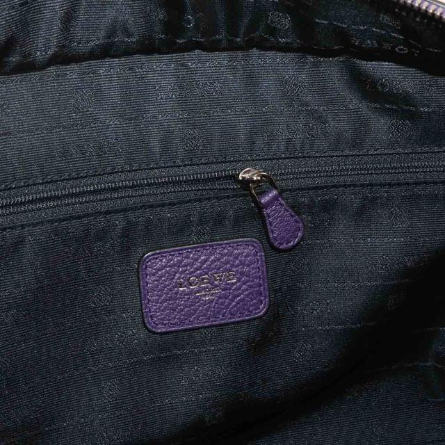 新品同様 ロエベ バッグ アマソナ 36 ハンド バッグ レザー パープル