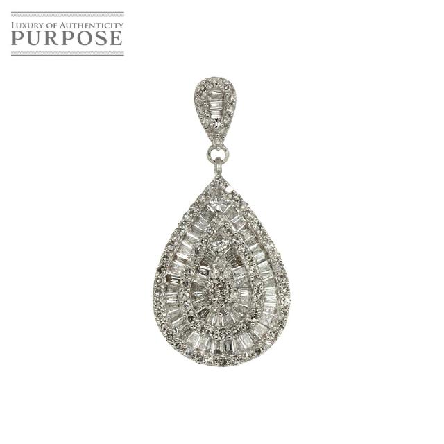 ダイヤ 0.75ct ペンダント トップ K18 WG ホワイトゴールド 750