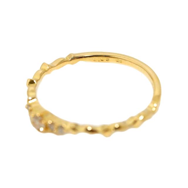 アガット agate 9号 リング ダイヤ 0.08ct K18 YG イエローゴールド