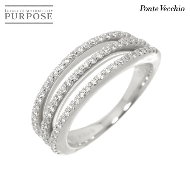 ポンテヴェキオ Ponte Vecchio 10号 リング ダイヤ 0.39ct K18 WG ホワイトゴールド 750 指輪 レディース 90288800 【中古】BJ