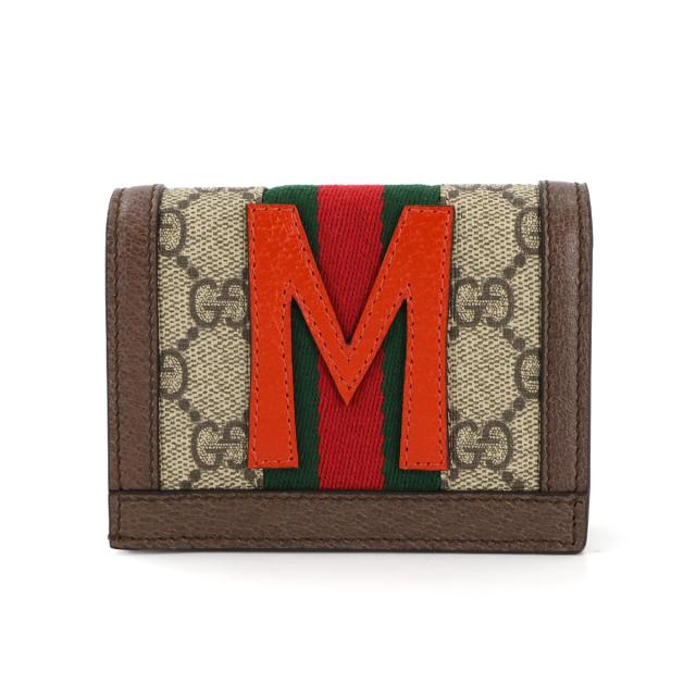 GUCCI 二つ折財布 オフィディア GGスプリーム シェリーライン マーモント