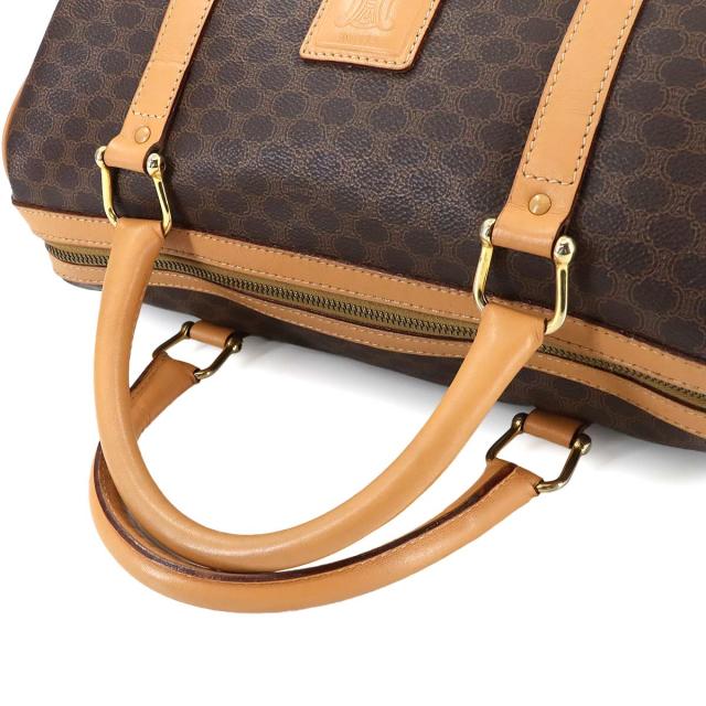 セリーヌ バッグ マカダム ボストン ハンド バッグ PVC レザー