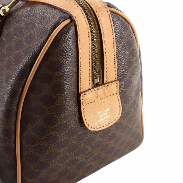 セリーヌ バッグ マカダム ボストン ハンド バッグ PVC レザー