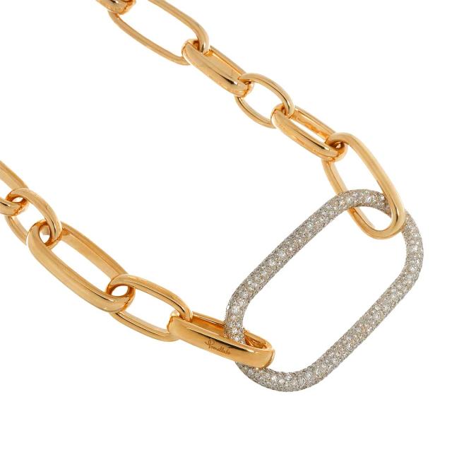 Pomellato ポメラート ガーネット チェーンリング K18PG 約13号