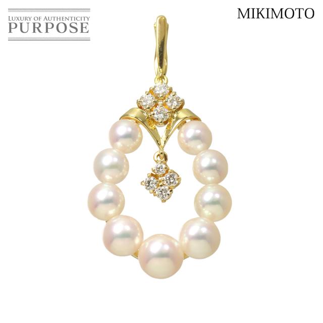 MIKIMOTO ミキモト K18 パール7.0mm ダイヤモンド ネックレス ミキモト
