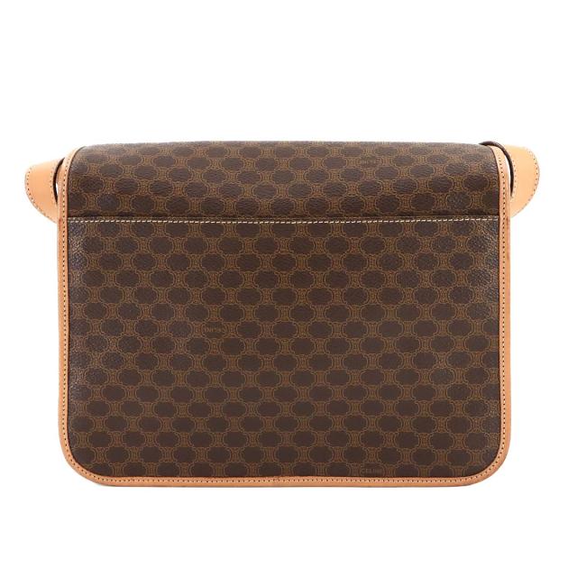 新品同様 セリーヌ バッグ マカダム ショルダー バッグ PVC レザー ブラウン ゴールド 金具 レディース 90289915 【中古】ブランド 新品同様 セリーヌ バッグ マカダム ショルダー バッグ PVC レザー