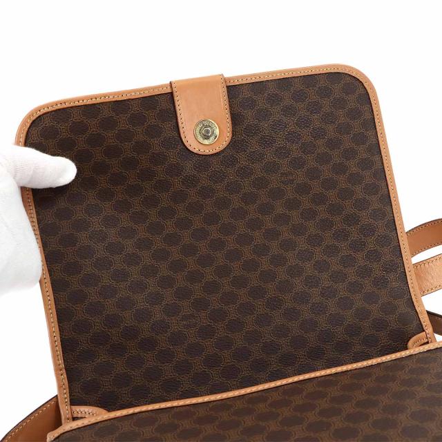 新品同様 セリーヌ バッグ マカダム ショルダー バッグ PVC レザー