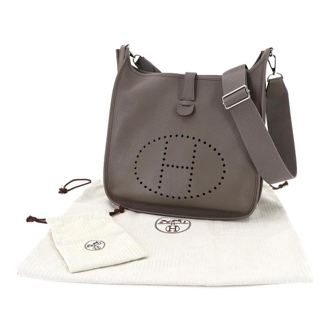 エルメス バッグ レディース エブリン3 GM ショルダーバッグ トリヨンクレマンス エトゥープ HERMES D刻印 中古