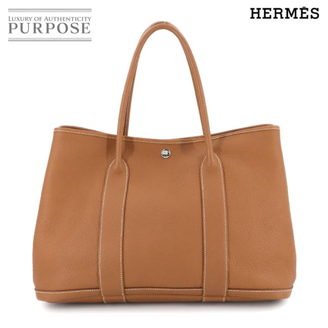 美品 エルメス バッグ ガーデンパーティ 36 PM トート バッグ ネゴンダ ゴールド □N刻印 レディース 90290238 【中古】ブランド