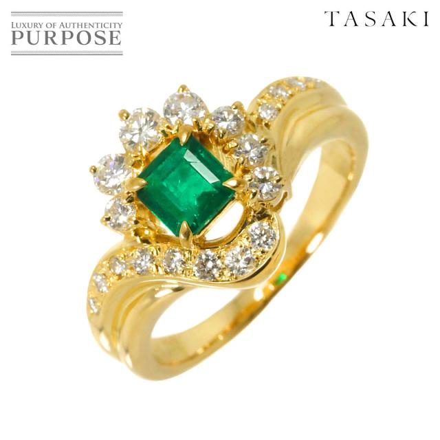 天然石、ダイヤ　ゴールドリング 12号 総重量3.71g 限定1本 K18CG 0.36ct マルチカラーダイヤモンド 7石 リング 12号