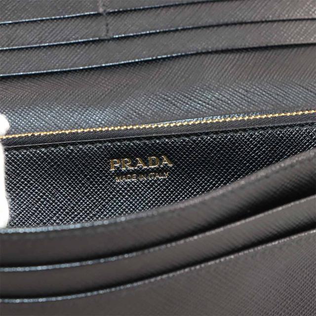プラダ 財布 サフィアーノ 二つ折り 長財布 レザー ブラック 1MH132  