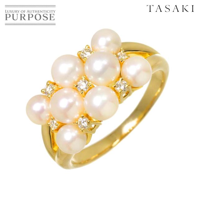 27/美品 田崎真珠 タサキ K18 ベビーパール約3.7-3.9 リング 指輪 9号・