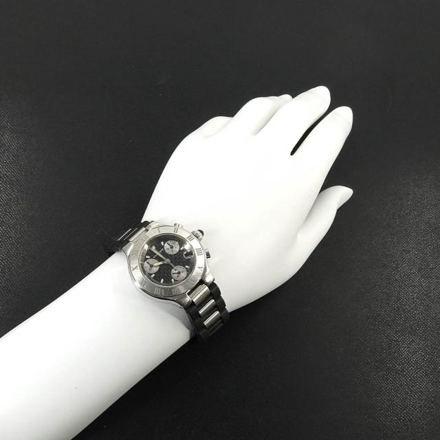 Cartier カルティエ クロノスカフ21 クロノグラフ デイト クォーツ  