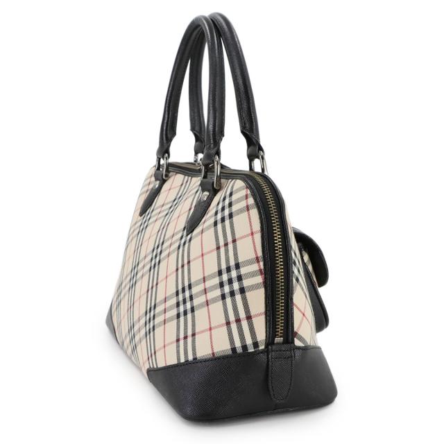 バッグBURBERRY 新品同様 バーバリー チェック ハンドバッグ