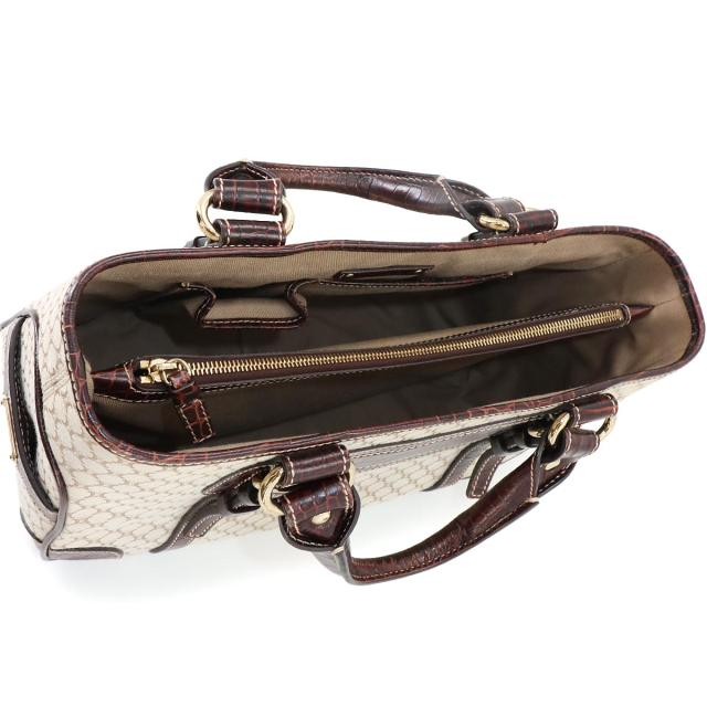 セリーヌ バッグ マカダム ブギーバッグ キャンバス レザー ベージュ