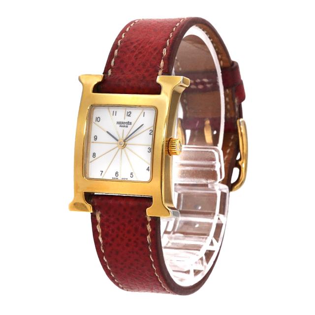 エルメス Hウォッチ HH1 201 レディース 腕時計 ホワイト クォーツ  