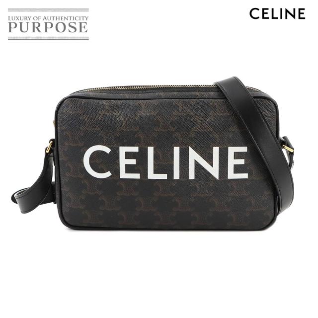 セリーヌ バッグ トリオンフ ミディアム メッセンジャー ショルダー バッグ ブラック レディース 90292861 【中古】ブランド