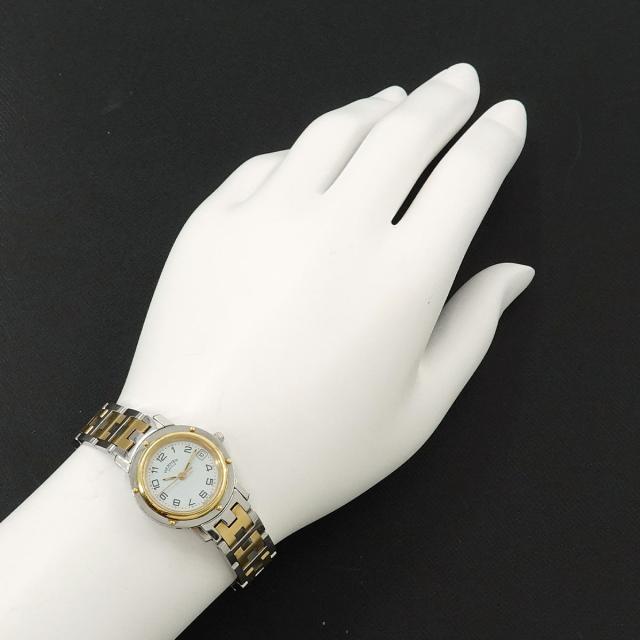 エルメス クリッパー コンビ CL4 220 レディース 腕時計 デイト