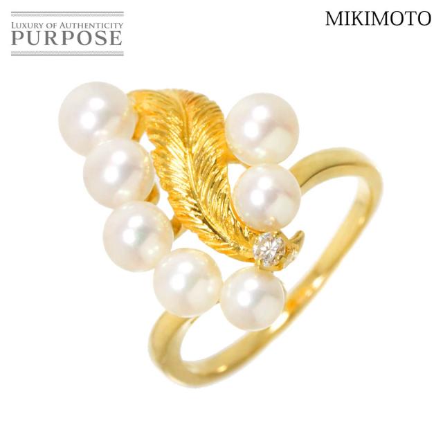 ミキモト ダイヤ リング k18 あこやパール ミキモト MIKIMOTO