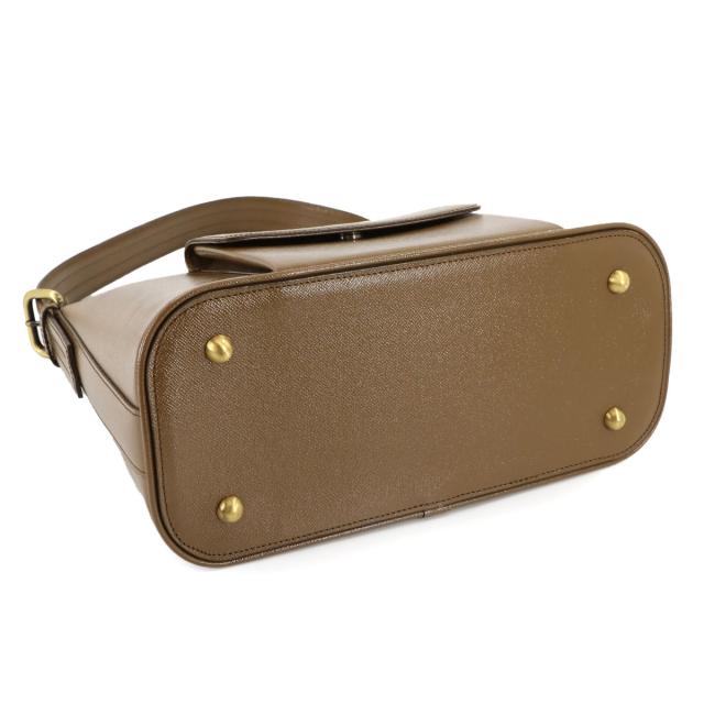 新品同様 バーバリー バッグ ハンド バッグ レザー ベージュ ブラウン