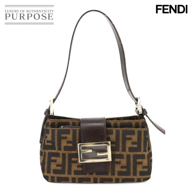 未使用 展示品 フェンディ バッグ ズッカ ショルダー バッグ キャンバス レザー ブラウン 26723 レディース 90297085 【中古】ブランド