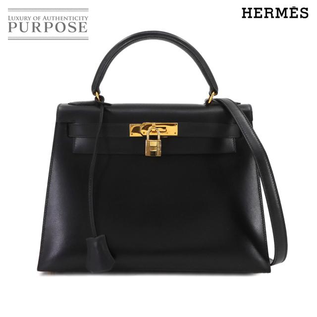 エルメス バッグ ケリー 28 ボックスカーフ ブラック 2way ハンド バッグ 〇Y刻印 1995年製 レディース 90297495 【中古】ブランド