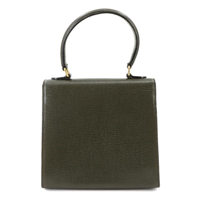 新品同様 セリーヌ バッグ ガンチーニ ハンド ショルダー バッグ レザー カーキ ヴィンテージ レディース 90299389 【中古】ブランド 新品同様 セリーヌ バッグ ガンチーニ ハンド ショルダー バッグ