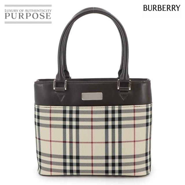 未使用 展示品 バーバリー バッグ ノバチェック ハンド バッグ キャンバス レザー ベージュ レディース 90299446 【中古】ブランド